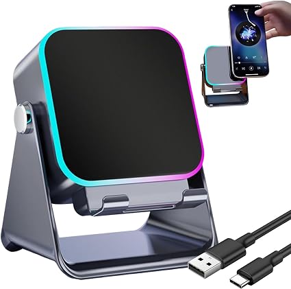 5-in-1 Speaker, 360° Stand, RGB Light, Phone Holder, Wireless Audio