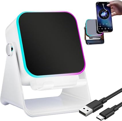 5-in-1 Speaker, 360° Stand, RGB Light, Phone Holder, Wireless Audio