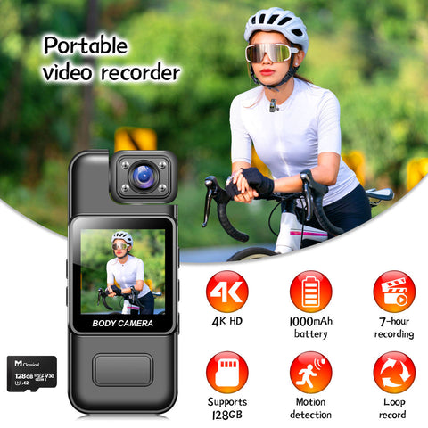 PocketCam Pro™ Mini 1080P HD Action Camera – Portable Body Camera for Cycling & Outdoor Adventures