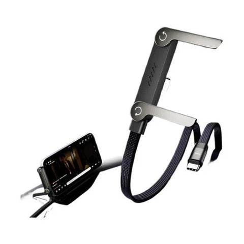 2-in-1 Invisible Holder Charger Cable–240W Fast Charging Cord with Phone Stand