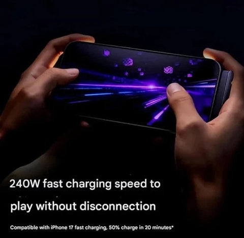 2-in-1 Invisible Holder Charger Cable–240W Fast Charging Cord with Phone Stand